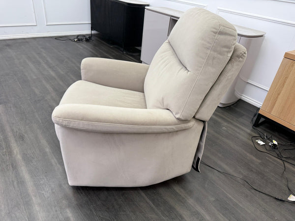 Furniture Village Lilie Armchair in Beige fabric Power Recliner12