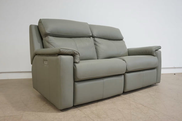 G Plan Ellis cambridge olive leather electric reclining 3 seater sofa0