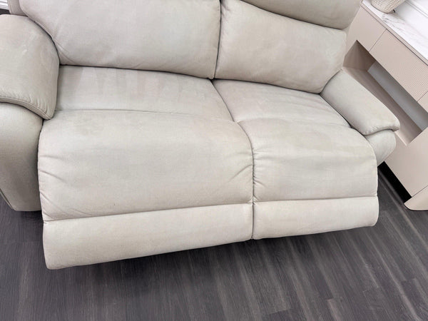 LA Z BOY Winchester Power Recliner 3 Seater Sofa In Beige Fabric Power Headrest15