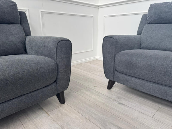 Furniture Village Zen Grey Fabric 3 &2 Seater Sofa Set16