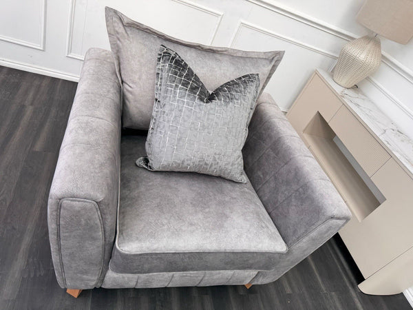 DFS Cherished Armchair Grey Fabric (Fast Delivery)3