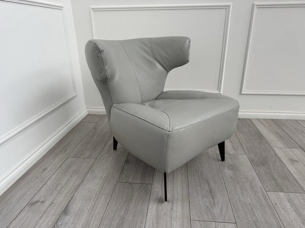 Fabbrica Accent Chair Grey Genuine Leather9
