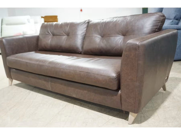 The Lounge Co. Hermione bourbon leather standard 3 seater sofa1