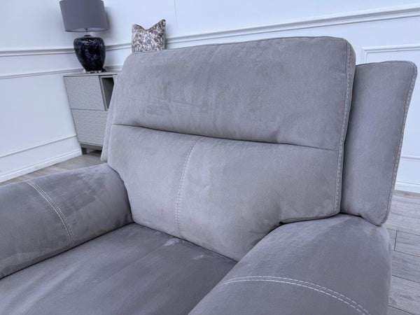 Furniture Village Touch Grey Fabric Power Recliner Armchair16