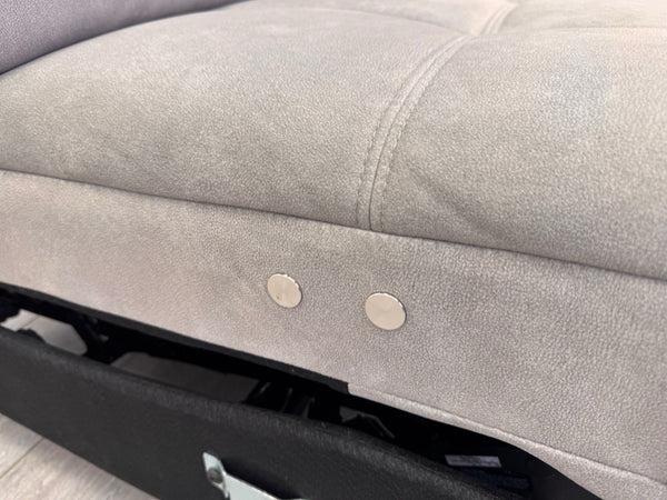 Sofology Marvella Flecked Light Grey Velvet Middle Section Power Recliner2