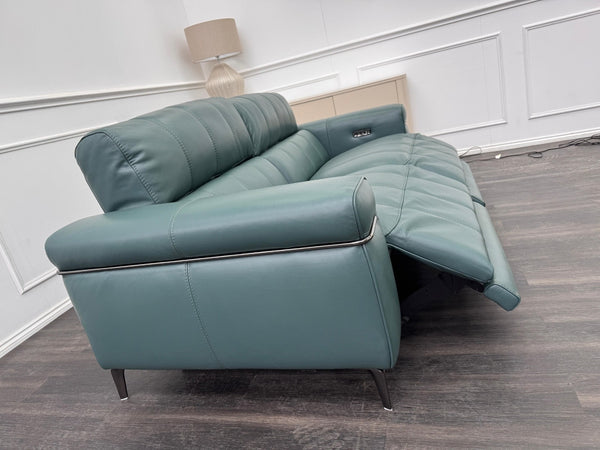 Furniture Village Homestage Lake Green 3 Seater Sofa Power Recliner + Headrest8