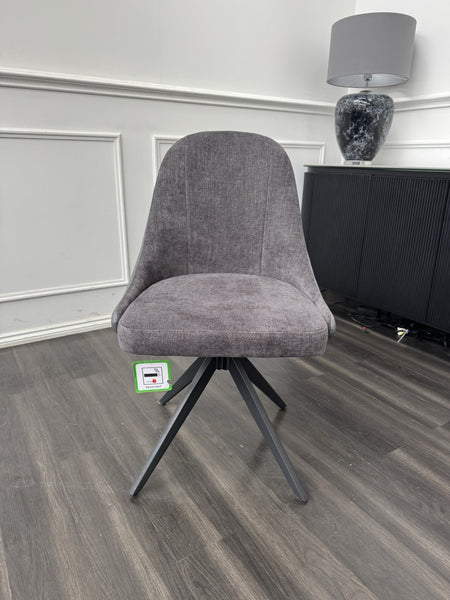 Furniture Village Jose dark grey swivel dining chair (Pre-sale, Read Desc)1