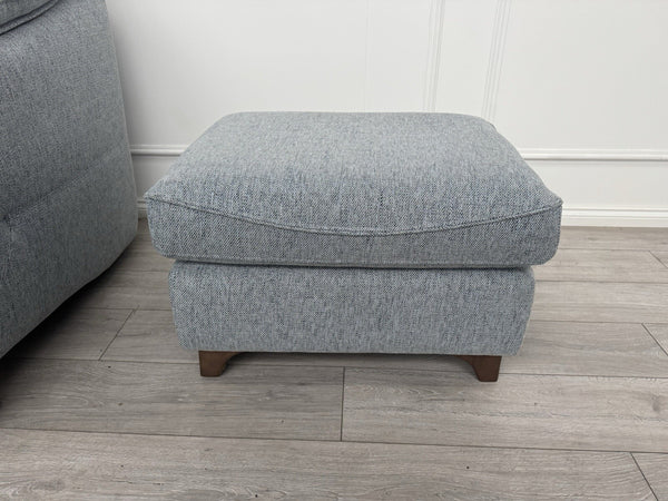G Plan Jackson Duck Egg Blue Woven Fabric Footstool / Pouffe3