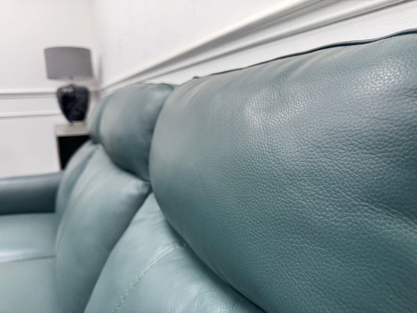 Furniture Village Petit Lake Green Power Recliner 3+3 Seater Sofa Set8