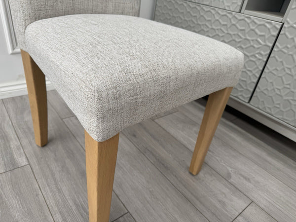 Furniture Village Augusta Cream Fabric Set Of 4 Roll Back Dining Chairs8