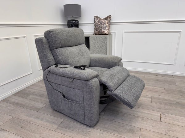 Furniture Village Kirk Lift and Rise Recliner Armchair Grey Fabric2
