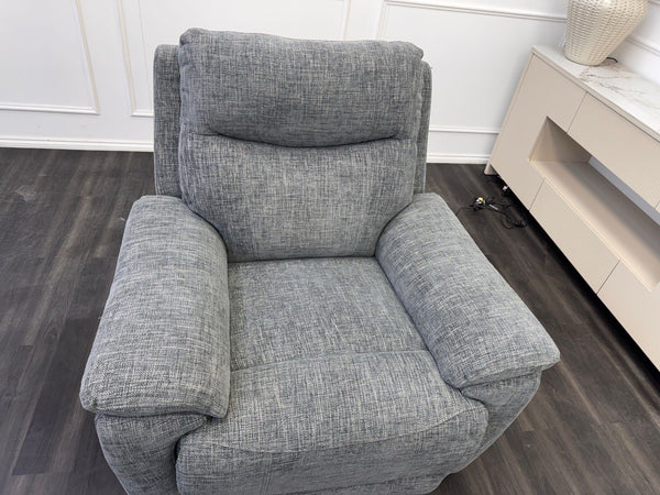 Furniture Village Sloane Grey Fabric Armchair Electric Power Recliner14