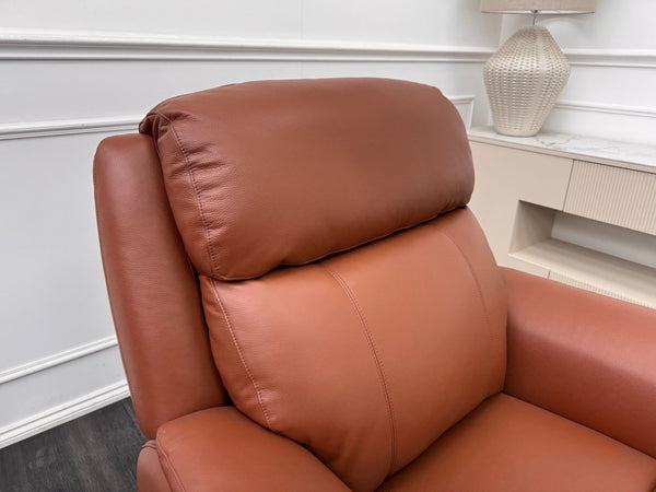 LAZY BOY PARIS Static Armchair In Brown Leather3