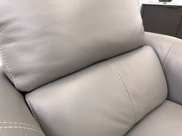 DFS Vixon Power Recliner Armchair Grey Leather + Power Headrest7