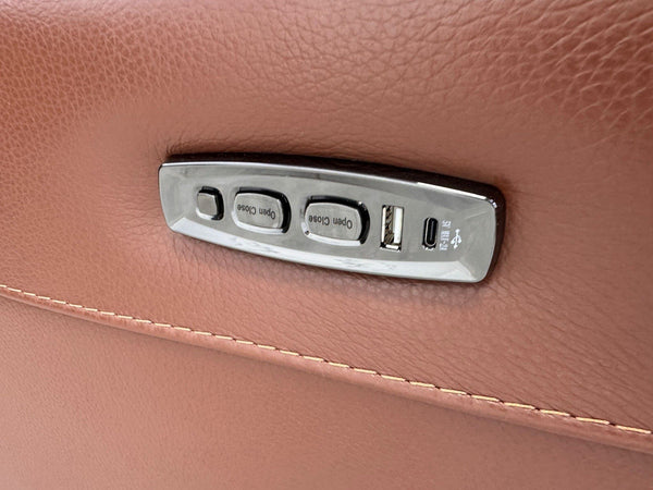 Furniture Village Moreno Power Recliner 3 Seater Sofa Brown Leather14