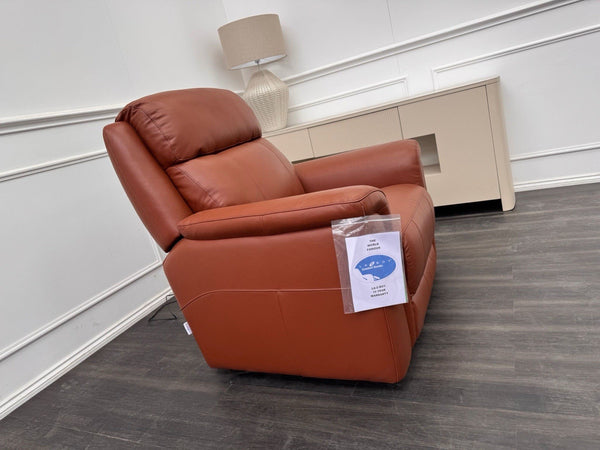 LAZY BOY PARIS Static Armchair In Brown Leather1