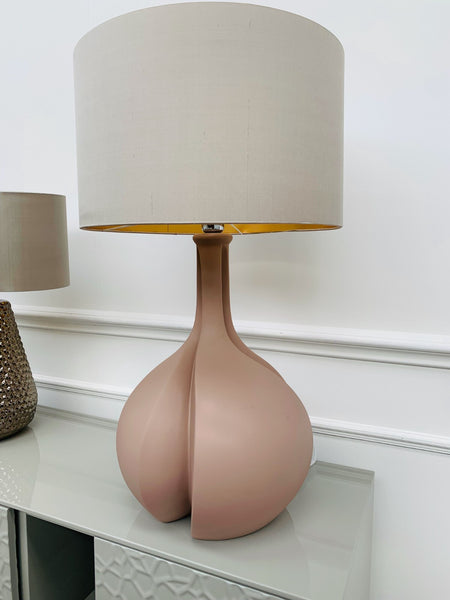 Sofology NEW Sofology Marina Table Lamp & Shade - Peach/Cream RRP £2991