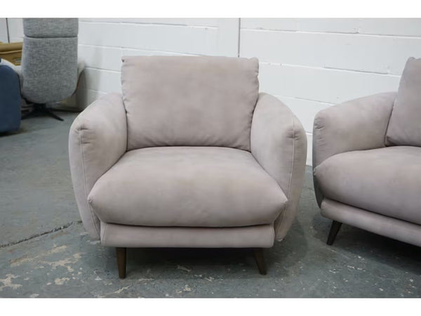 Sofology Adler lifestyle mottled marble fabric 3 seater + 2 armchairs sofa set3