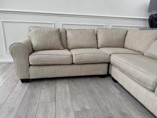 Sofology Nimbus Large Corner Sofa Beige Woven Fabric9