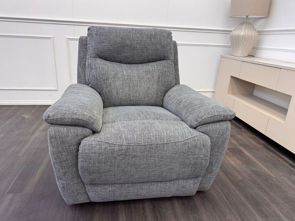 Furniture Village Sloane Grey Fabric Armchair Electric Power Recliner7