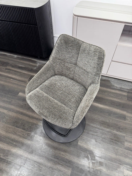 Furniture Village Kiara ash grey fabric swivel dining barstool (Pre-sale)5