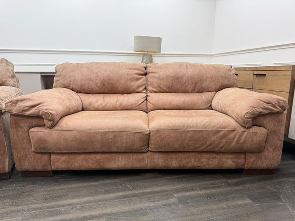 Sofology Santino 3 + 2 Seater Brown Tan  Aniline Leather Sofa Set1