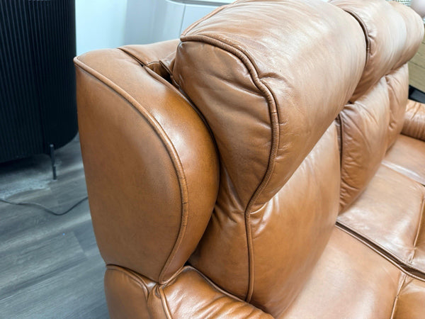 Parker Knoll Boston Brown Leather Power Recliner 3 Seater Sofa8