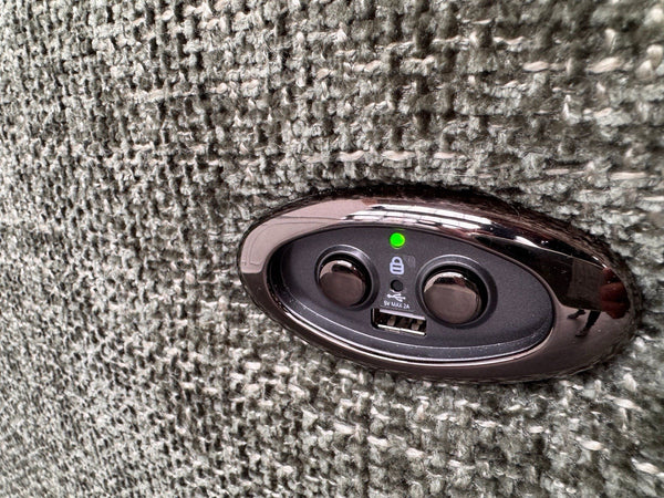 Furniture Village Petit Olive Fabric Armchair Power Recliner+Swivel+Rocking11