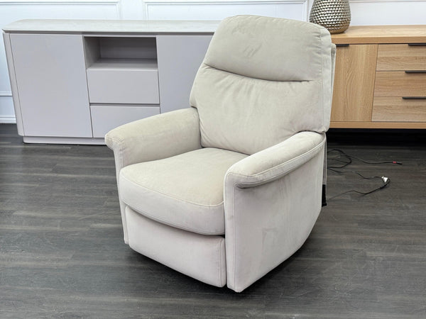 Furniture Village Lilie Armchair in Beige fabric Power Recliner5