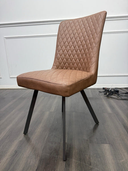 Furniture Village Earth brown faux leather standard dining chair (Pre-sale)9