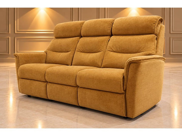 G Plan Solna waldorf amber fabric standard 3 seater sofa0