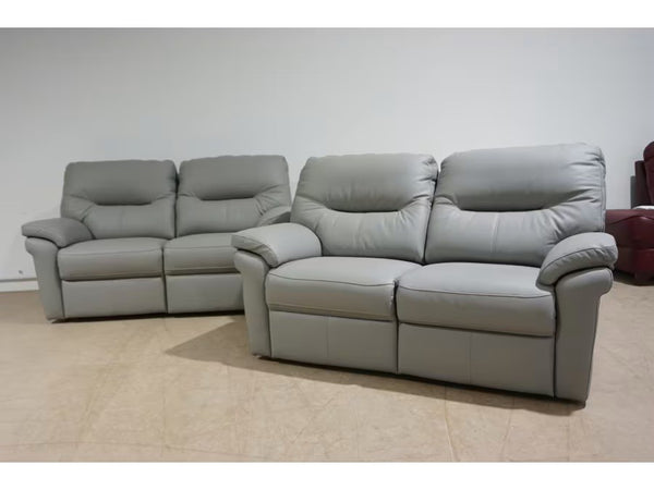 G PLAN Seattle cambridge grey pair of 2.5 seater sofa set - heat seats (delivery2