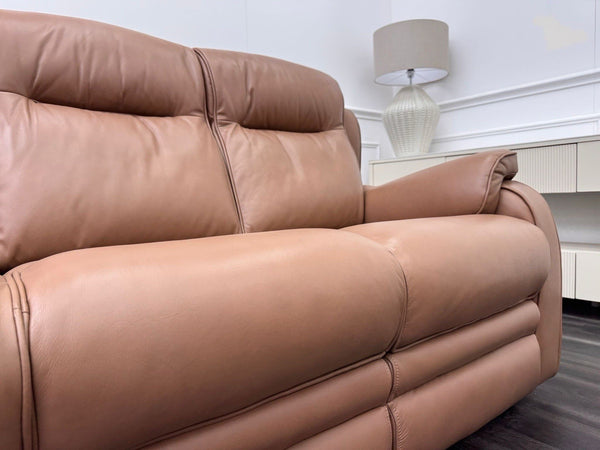 Parker Knoll Boston Dark Taupe Leather Static 3+3 Seater Sofa Set RRP £832022