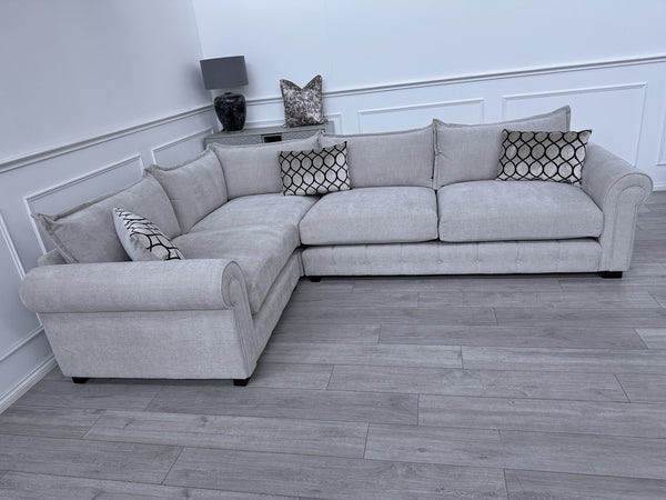 Furniture Village SUMPTUOUS Cream Fabric Corner Sofa 3/CNR/1 RRP £389523