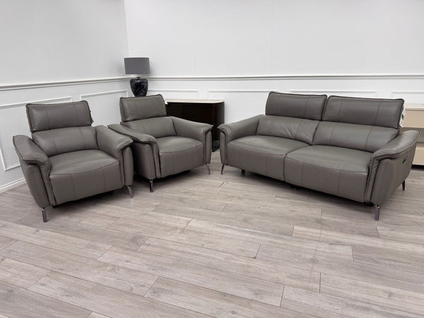 FV Jude 3 Seater & 2x Armchair Power Recliner Sofa Set with Telescopic Headrests2