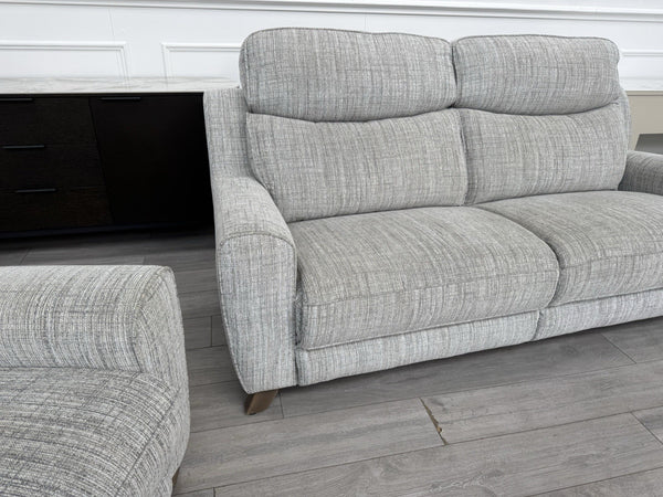 Furniture Village Grey Fabric 3 & 2 Seater Sofa Set6