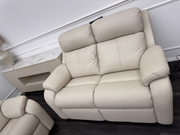 G Plan Kingsbury Cambridge Stone Leather Power Recliner 3 Seat + Static 2 Seat18