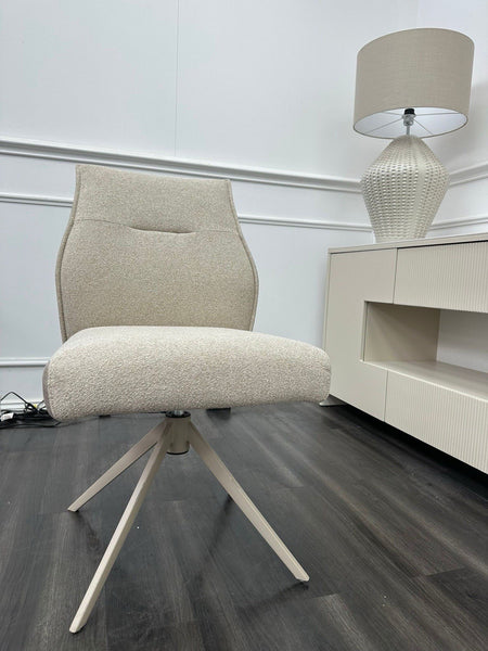 FV Mirage Taupe Beige Fabric Swivel Dining Chair (Choose Quantity)0