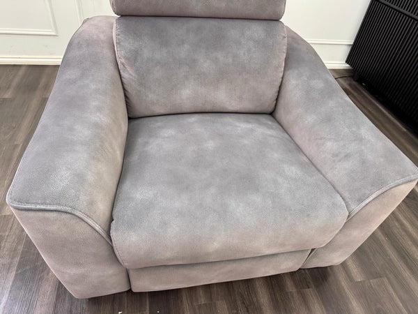 Furniture Village Xavier Fabric Armchair Electric Power Recliner Charcoal Grey9