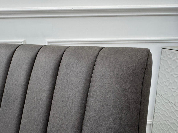 Furniture Village Grigio Pair of Charcoal Grey Suede Dining Chairs3