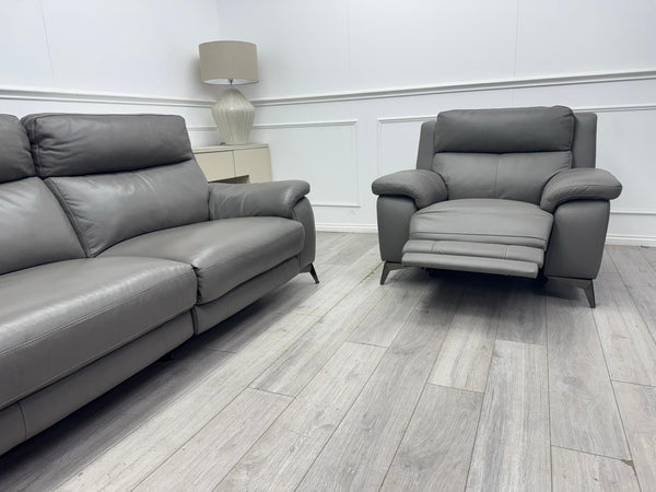 Furniture Village Missouri Power Recliner 3 Seater Sofa Set & Armchair Grey7