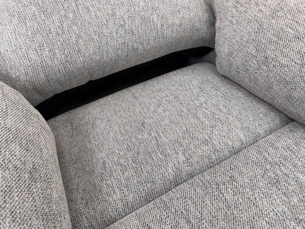 G Plan Kingsbury Power Recliner Armchair Woven Light Blue/ Grey RRP £242510