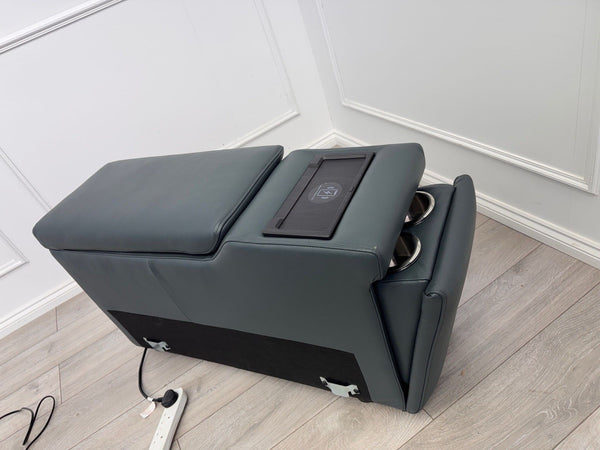 Sofology Plaza Console Peacock Leather Cup Holders Wireless Charging Socket1