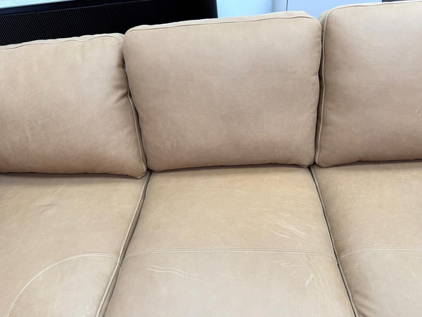 Sofology Tan Brown Leather Symmetrical Corner Sofa (Not Recliner)23