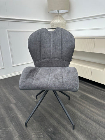FV Akante Raul Swivel Dining Chair Grey Fabric With Handle  (Choose Quantity)0