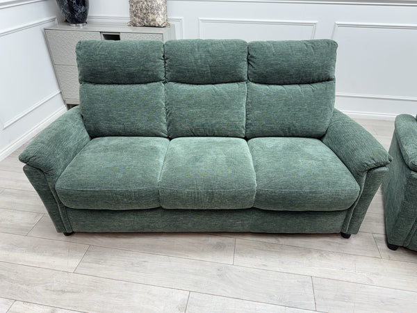 Furniture Village Piccolo Static 3 & 2 Seater Moss Green Fabric Sofa Set8