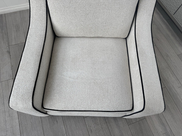 Furniture Village Celine Ivory Cream Woven Fabric Static Armchair17