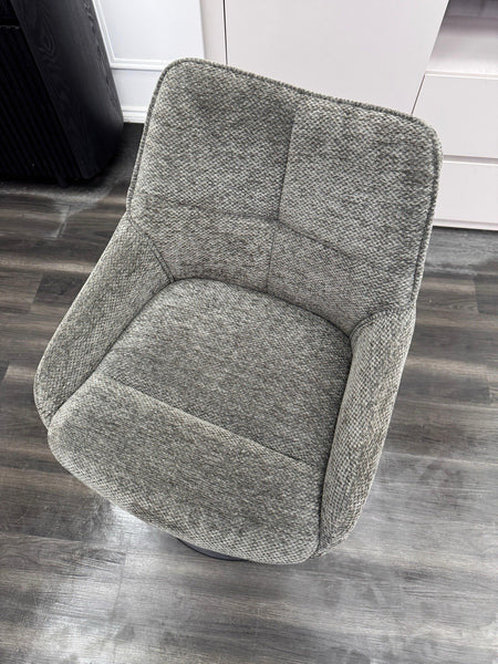 Furniture Village Kiara ash grey fabric swivel dining barstool (Pre-sale)6