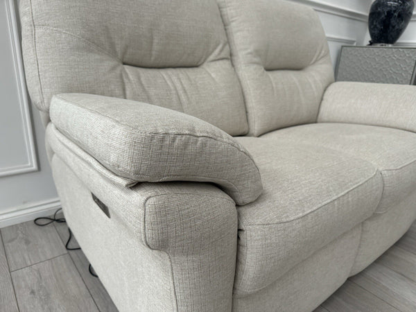 G Plan Seattle Cream Fabric 2+2 Seater Power Recliner Sofa Set12
