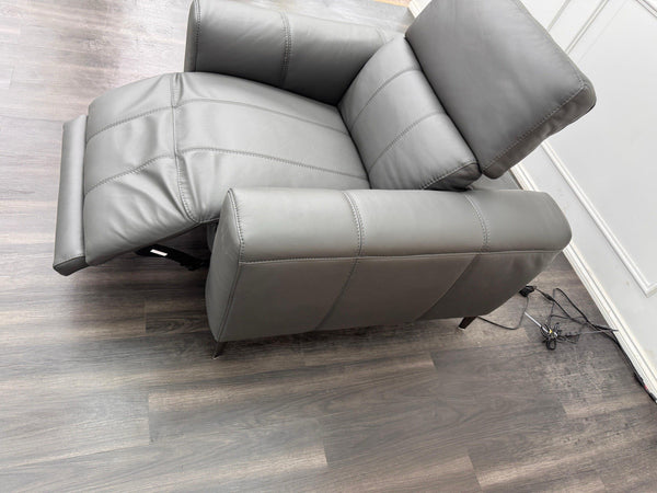 DFS Jagger Power Recliner Armchair Grey Leather Power Headrest7